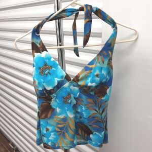 Jantzen Blue Floral Swim Coverup